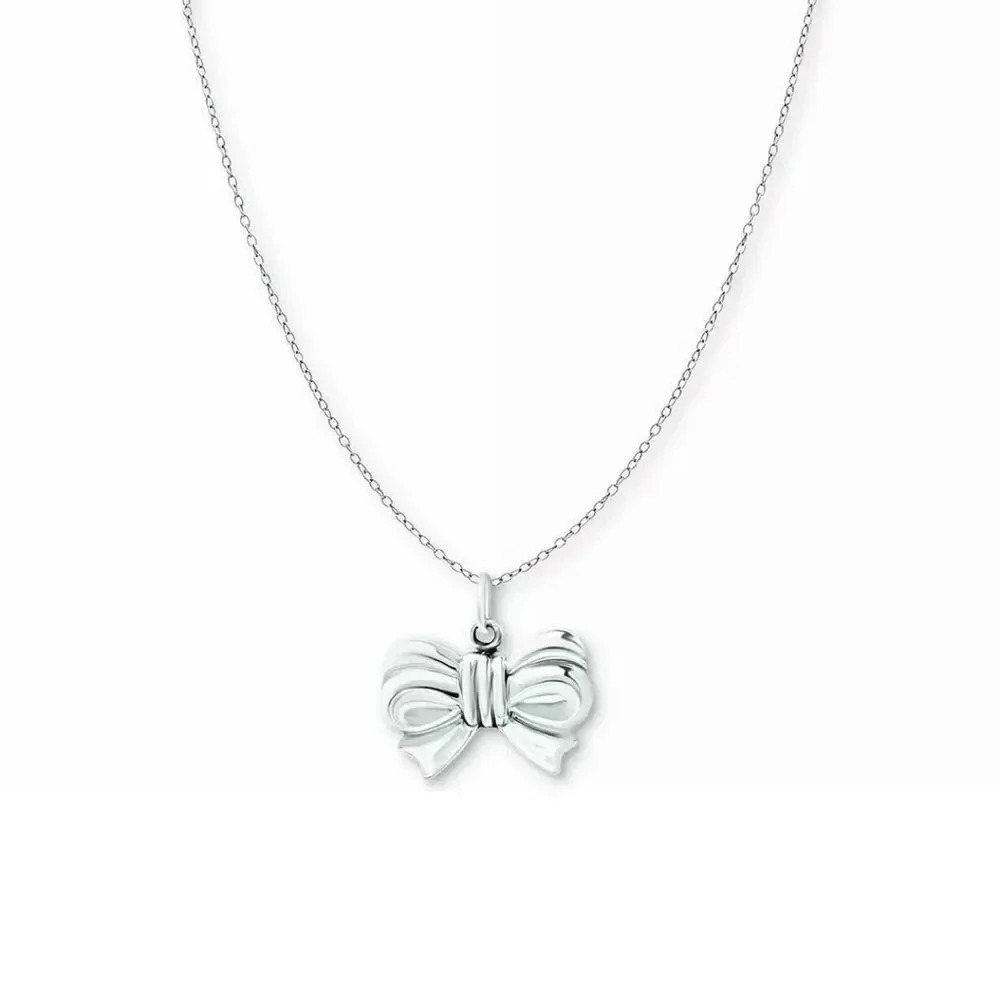 Bow 925 Sterling Silver Necklace